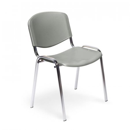Стул офисный Easy Chair Изо серый (пластик, металл хромированный)