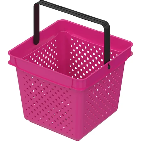 Корзина покупательская пластик фуксия