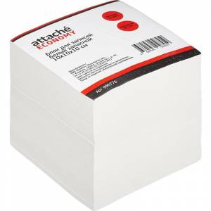 Блок для записей Attache Economy 100x100x100 мм белый (плотность 65 г/кв.м)