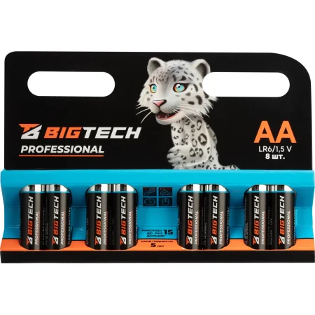 Батарейка AA пальчиковая BigTech Professional (8 штук в упаковке)