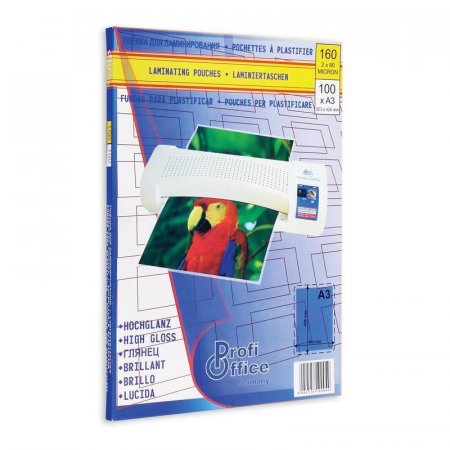 Пленка для ламинирования ProfiOffice 303x426 мм (А3) 80 мкм глянцевая (100 штук в упаковке)