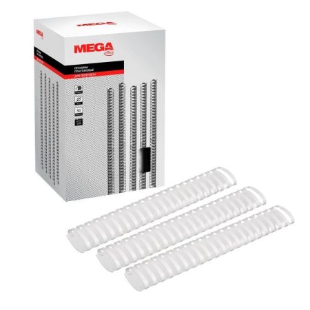 Пружины для переплета пластиковые Promega office 51мм белые 50шт/уп.  (для сшивания 500 листов)