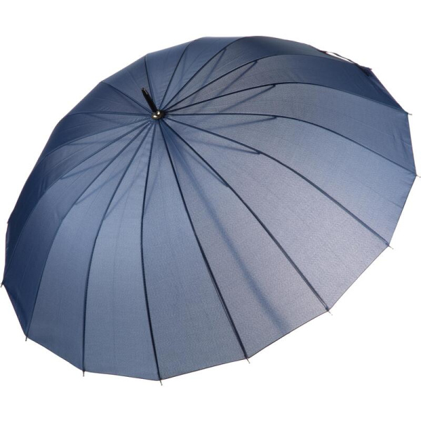 Зонт трость полуавтомат 16 спиц в синий