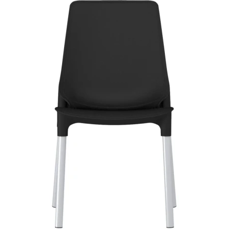 Стул обеденный Sheffilton SHT-S75 чёрный/хром (пластик, металл)