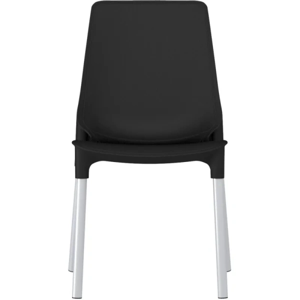 Стул обеденный Sheffilton SHT-S75 чёрный/хром (пластик, металл)