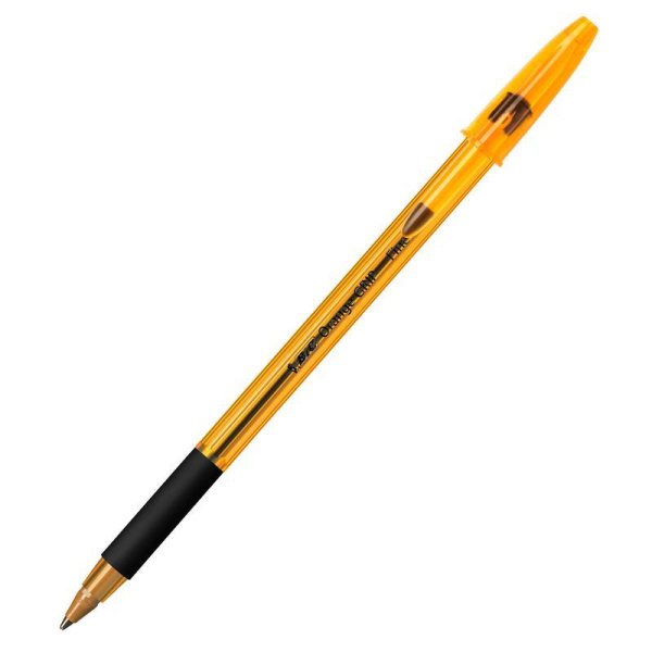 Ручка шариковая одноразовая BIC Orange grip fine черная (толщина линии 0.3 мм)