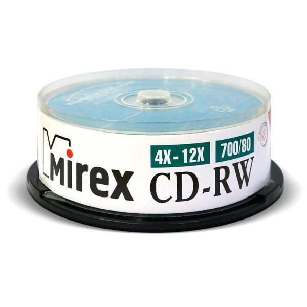 Диск CD-RW 4x-12x Mirex Cake/25 UL121002A8M