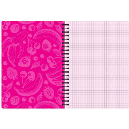 Бизнес-тетрадь креативная Attache Selection Ароматизированная А5 100 листов розовая в клетку на спирали (155x205 мм)