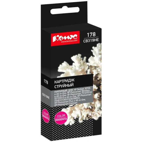 Картридж струйный Комус 178 CB319HE для HP пурпурный совместимый