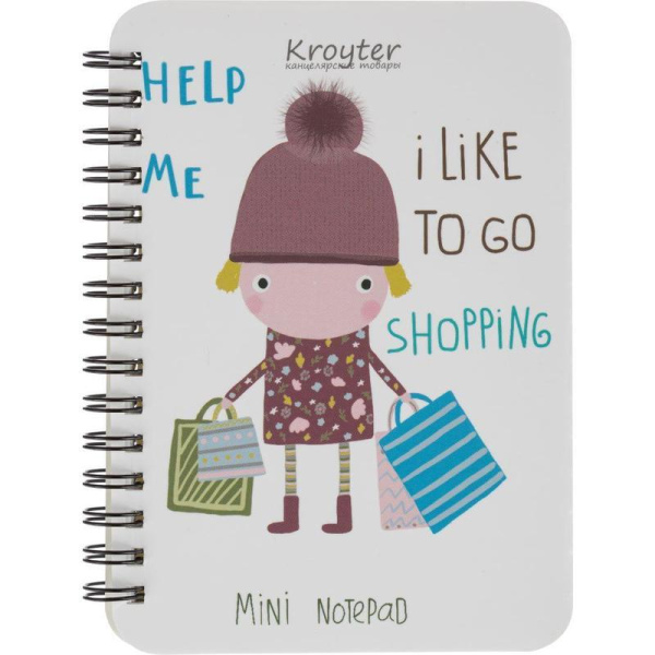 Тетрадь общая Kroyter Girlfriends А6 60 листов в точку на спирали  (обложка в ассортименте)