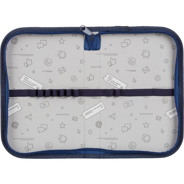 Пенал односекционный Комус Класс Motor Sports серый