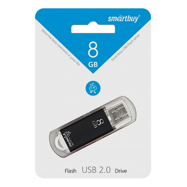 Флеш-память USB 2.0 8 Гб Smartbuy V-Cut (SB8GBVC-K)