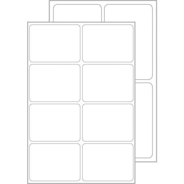 Этикетки самоклеящиеся Avery Zweckform Living  всепогодные белые 47.5x35 мм (8-4 штуки на листе A4, 24 листа в упаковке)