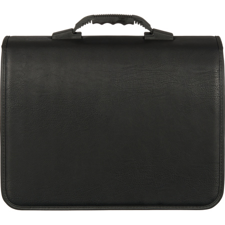 Папка деловая Алекс Спец К из экокожи черного цвета