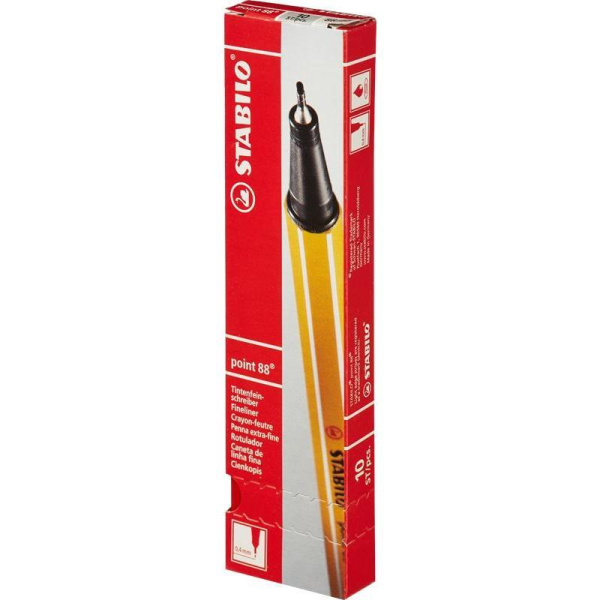 Линер Stabilo Point 88/40 красный (толщина линии 0.4 мм)
