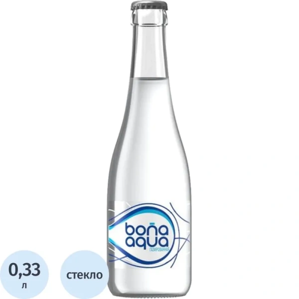 Вода питьевая Bona Aqua газированная 0.33 л