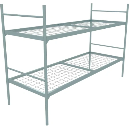Кровать двухъярусная Хит+ металлическая (серый, 709х1350х1966 мм)