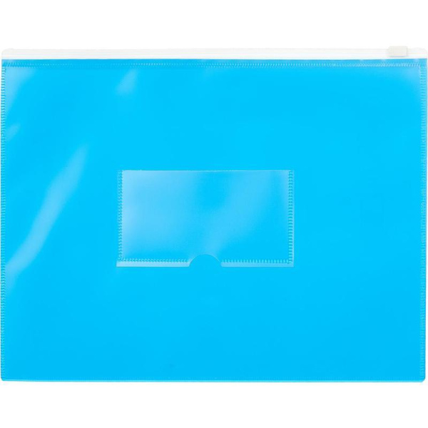 Папка-конверт на молнии Attache Color A5 голубая 0.16 мм