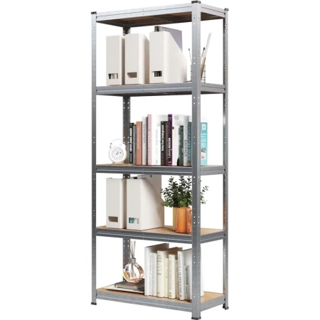 Стеллаж металлический Металл-Завод серый 5 полок 750x350x1800 мм