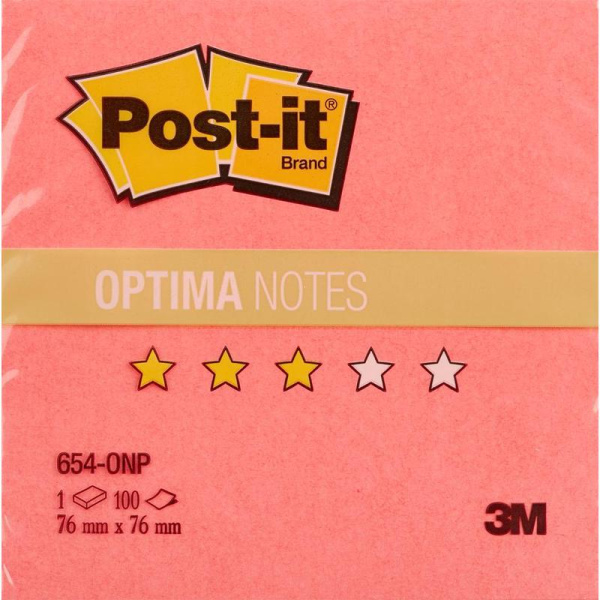 Стикеры Post-it 76x76 мм Лето 100 листов красные