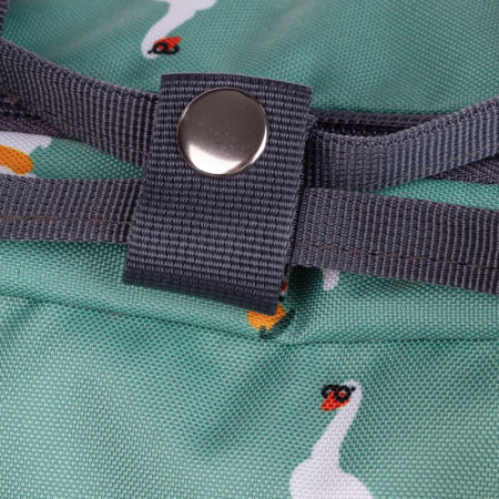 Рюкзак Комус Класс (№1 School) Квадро Гуси зеленый