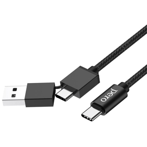 Кабель Pero USB A - USB Type-C - USB Type-C 1 м (4603768350972)
