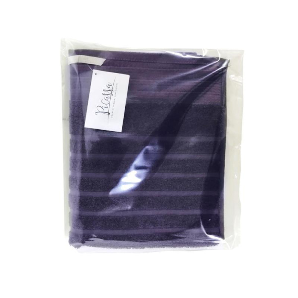 Полотенце махровое Страйп 50х90 см 500 г/кв.м темно-фиолетовое