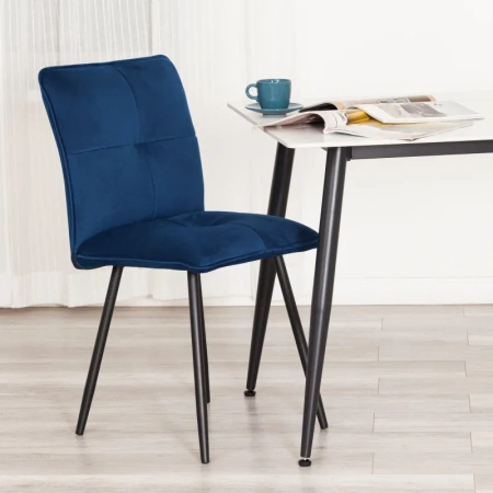 Стул обеденный Комус Мебель Flip синий (ткань, металл)