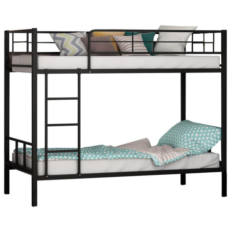 Кровать металлическая двухъярусная Севилья-2 (черный, 960х1980х1630 мм)