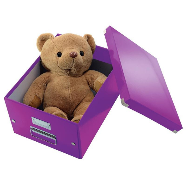 Короб для хранения Leitz картон фиолетовый 281x200x370 мм