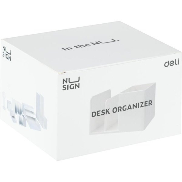 Подставка-органайзер для канцелярских мелочей Deli NuSign 4 отделения  белая