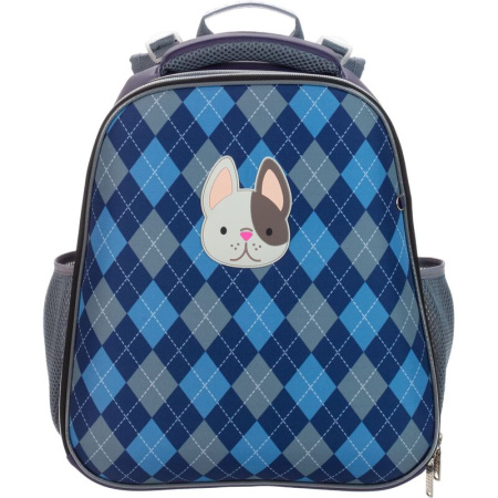 Ранец Комус Класс Basic Собачка синий с двумя отделениями