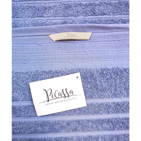 Полотенце махровое Страйп 50х90 см 500 г/кв.м голубое