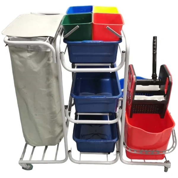 Тележка уборочная Эко-Форс 26EF/1 2-ведерная с отжимом 2x25 л