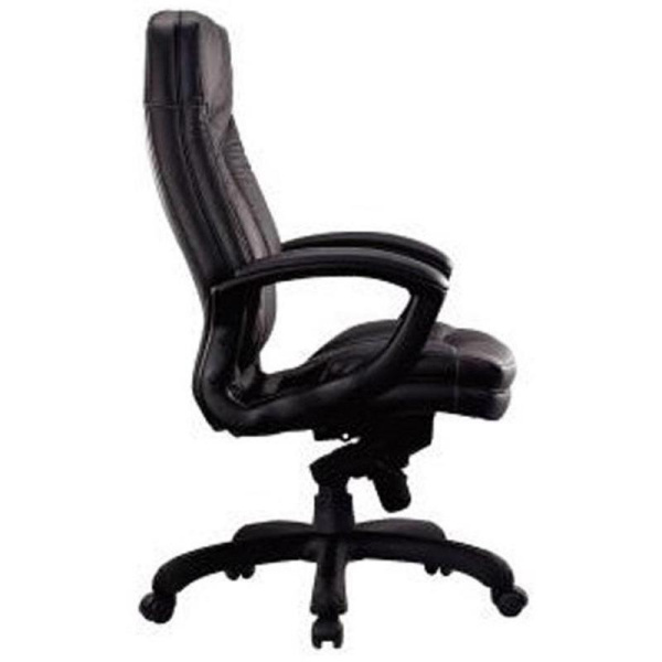 Кресло для руководителя Easy Chair CS-608Е черное (натуральная кожа с компаньоном, пластик)