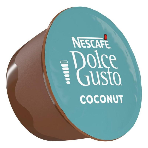 Кофе в капсулах для кофемашин Nescafe Dolce Gusto Flat White кокосовый (12 штук в упаковке)