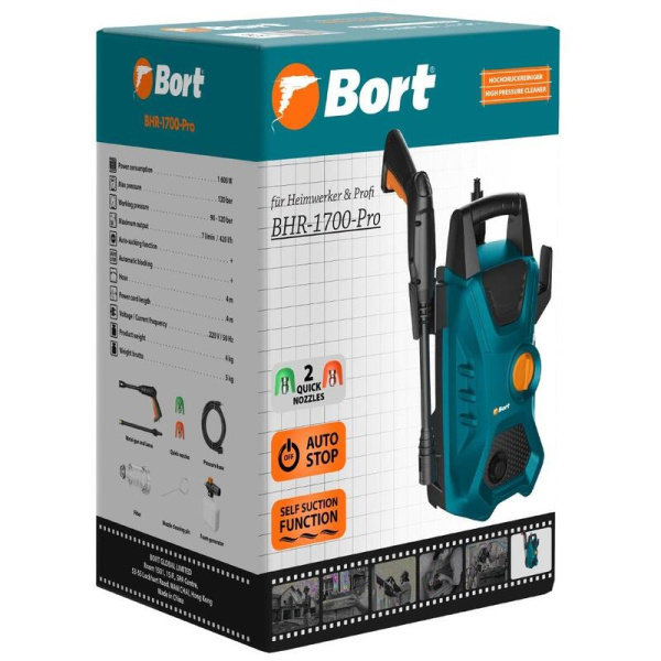 Мойка высокого давления Bort BHR-1700-Pro (93416305)