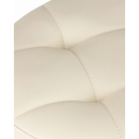 Табурет барный Dobrin Bruno кремовый/хромированный (искусственная  кожа/металл)