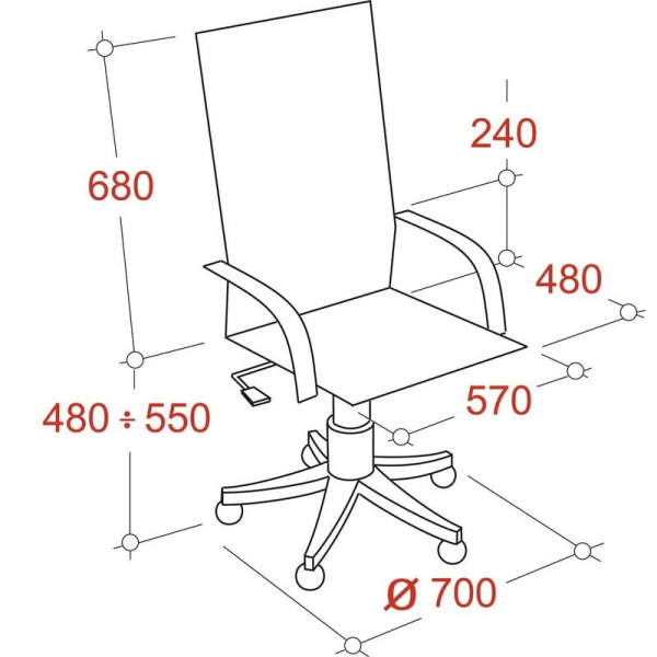 Кресло для руководителя Easy Chair 515 RT черное (рециклированная кожа с  компаньоном, металл)