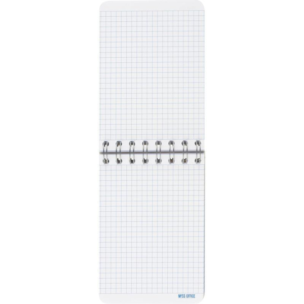 Блокнот Attache Selection Miss Office А6 белый 120 листов в клетку на  спирали (105х155 мм)
