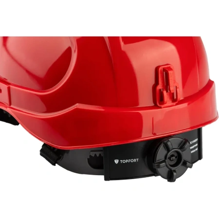 Каска защитная TOPFORT Универсал 303 красная с храповым механизмом