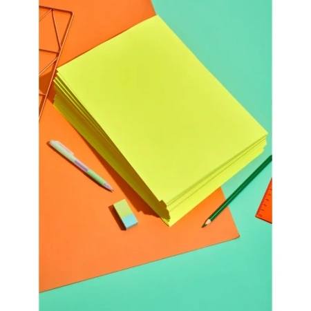 Бумага цветная для печати Комус Color желтая неон (А4, 75 г/кв.м, 500   листов)
