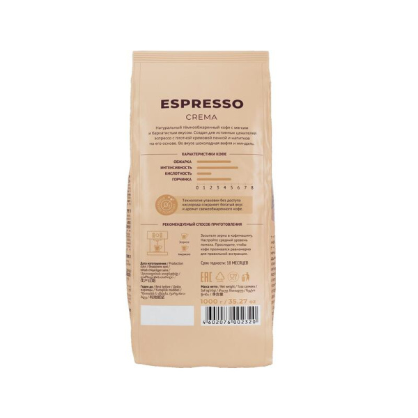 Кофе в зернах Lebo Espresso Crema 1 кг