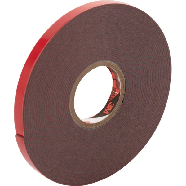 Клейкая лента двухсторонняя монтажная 3M GT6008F серая на вспененной основе 6 мм x 5 м