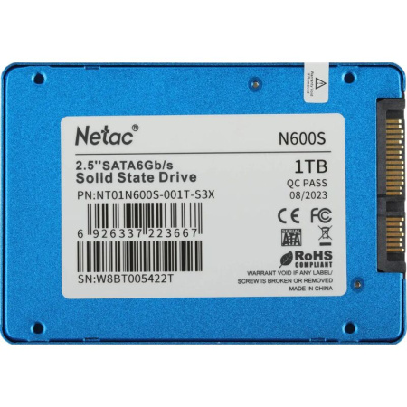 SSD накопитель Netac N600S 1 ТБ (NT01N600S-001T-S3X)