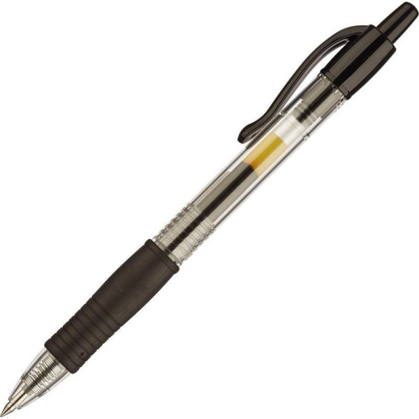 Ручка гелевая автоматическая Pilot BL-G2-5 черная (толщина линии 0,3 мм)
