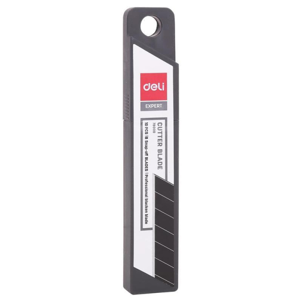Лезвия сменные для канцелярских ножей Deli E78000 Expert 18 мм  сегментированные (10 штук в упаковке)