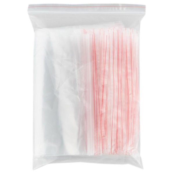 Пакет с замком zip-lock 25x35 см 40 мкм (ПВД, 100 штук в упаковке)
