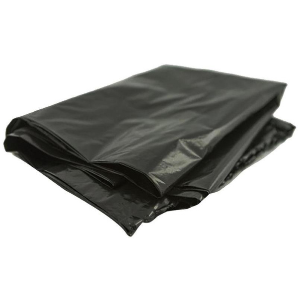 Мешки для мусора на 160 л Luscan черные (ПВД, 65 мкм, в рулоне 10 шт,  90х120 см)