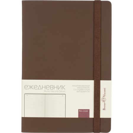 Ежедневник недатированный Bruno Visconti Oxford искусственная кожа А5 136 листов коричневый (162x238 мм) (артикул производителя 3-214/06) Ежедневник недатированный Bruno Visconti Oxford искусственная кожа А5 136 листов коричневый (162x238 мм) (артикул производителя 3-214/06)